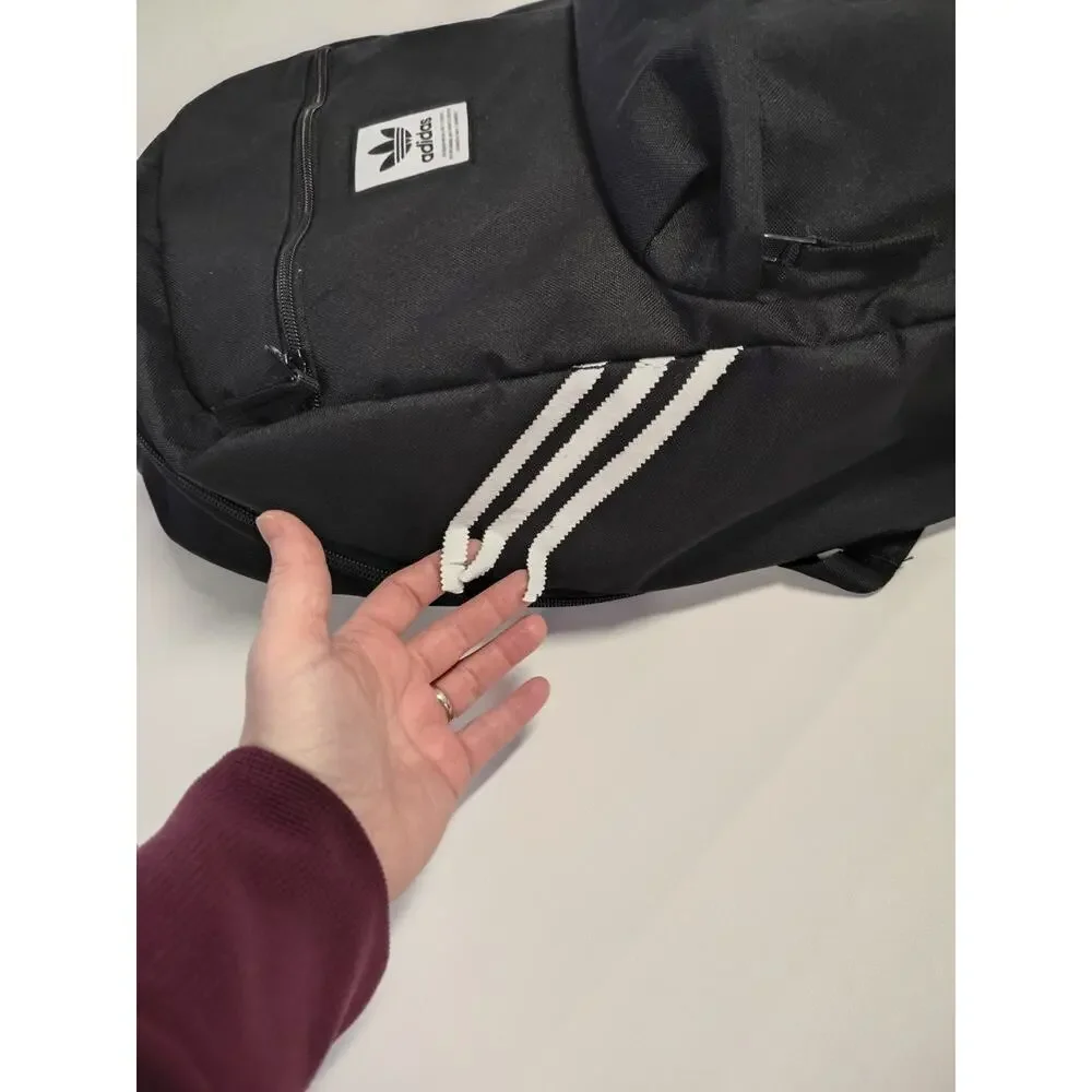 Adidas Originals National 3-Stripes Backpack EV8026 Black FLAWED